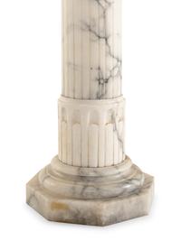 A Continental Carved Marble Pedestal