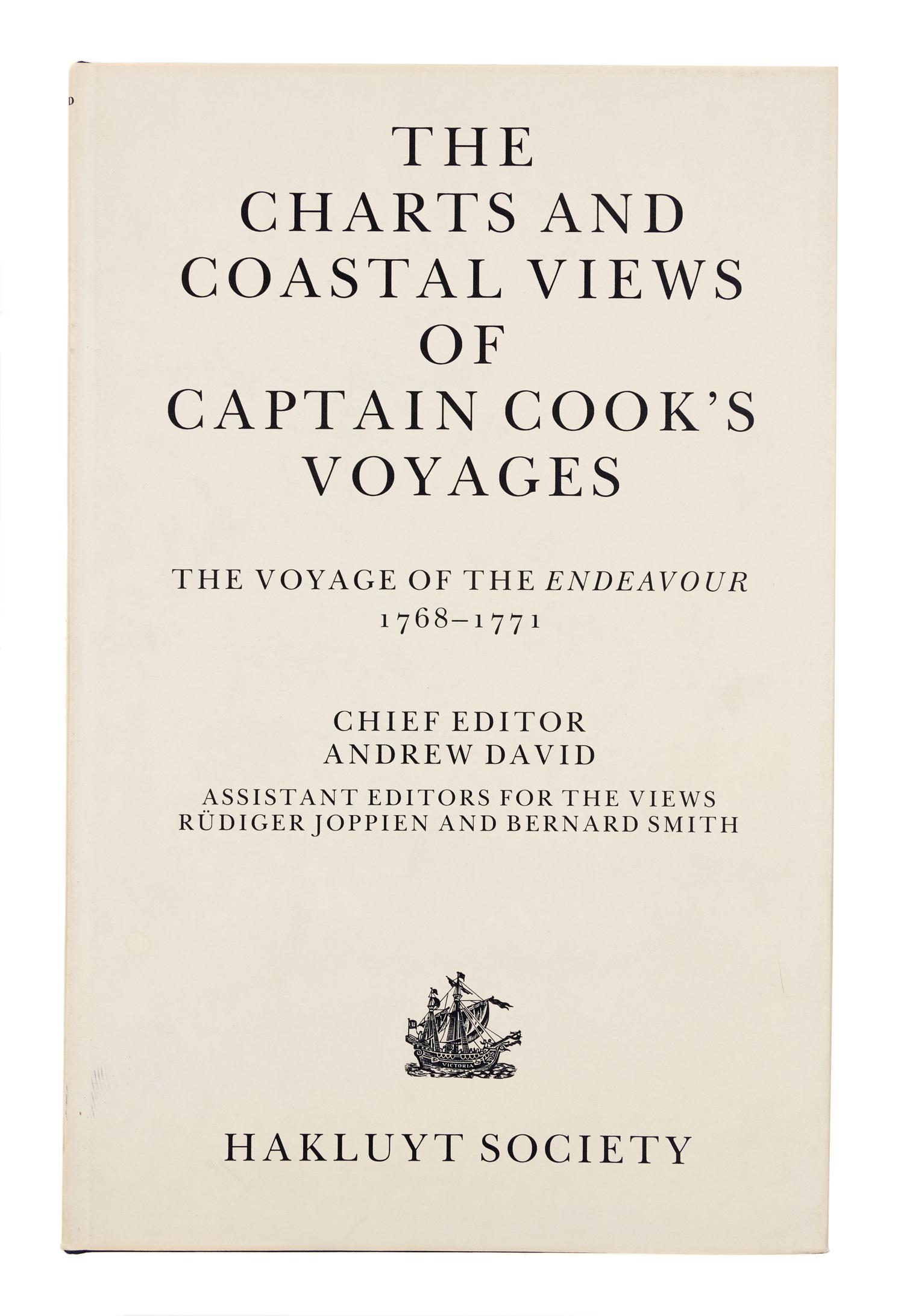 [COOK, James, Captain]. DAVID, Andrew, editor. The Charts and Coastal Views of Captain Cook's Voyages. London: The Hakluyt Society, 198