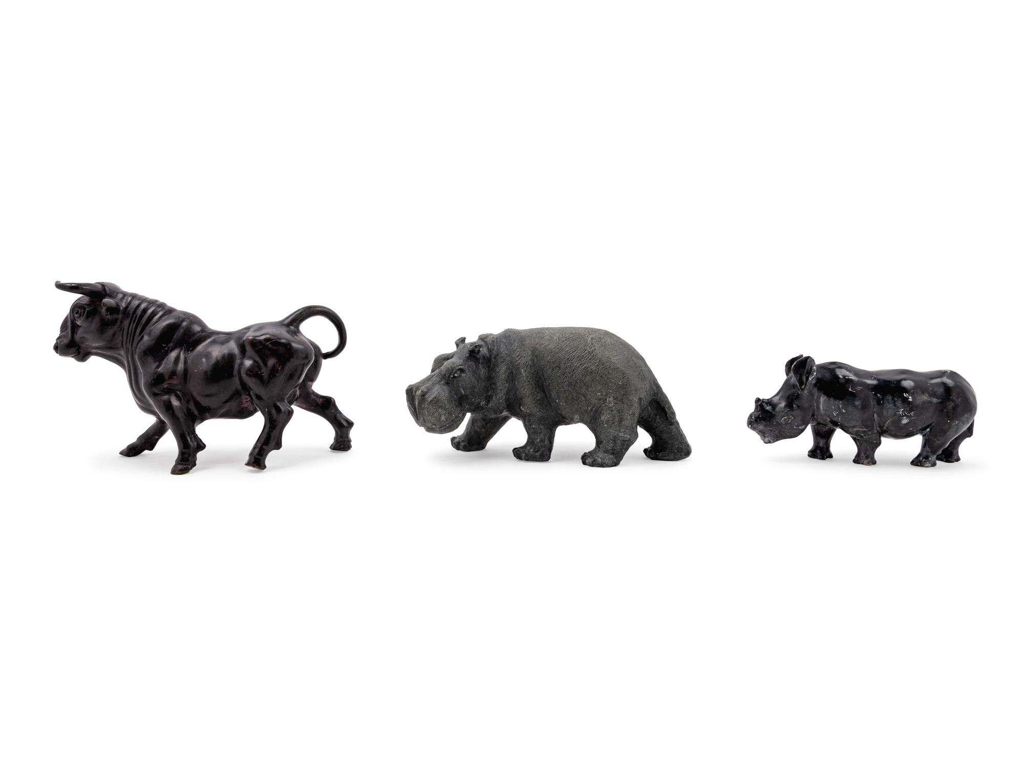Three Cast Iron Animals