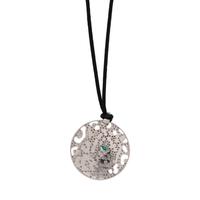CARTIER, DIAMOND, EMERALD AND ENAMEL PANTHÈRE PENDANT/NECKLACE