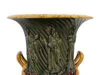 A Large French Majolica Campagna Urn