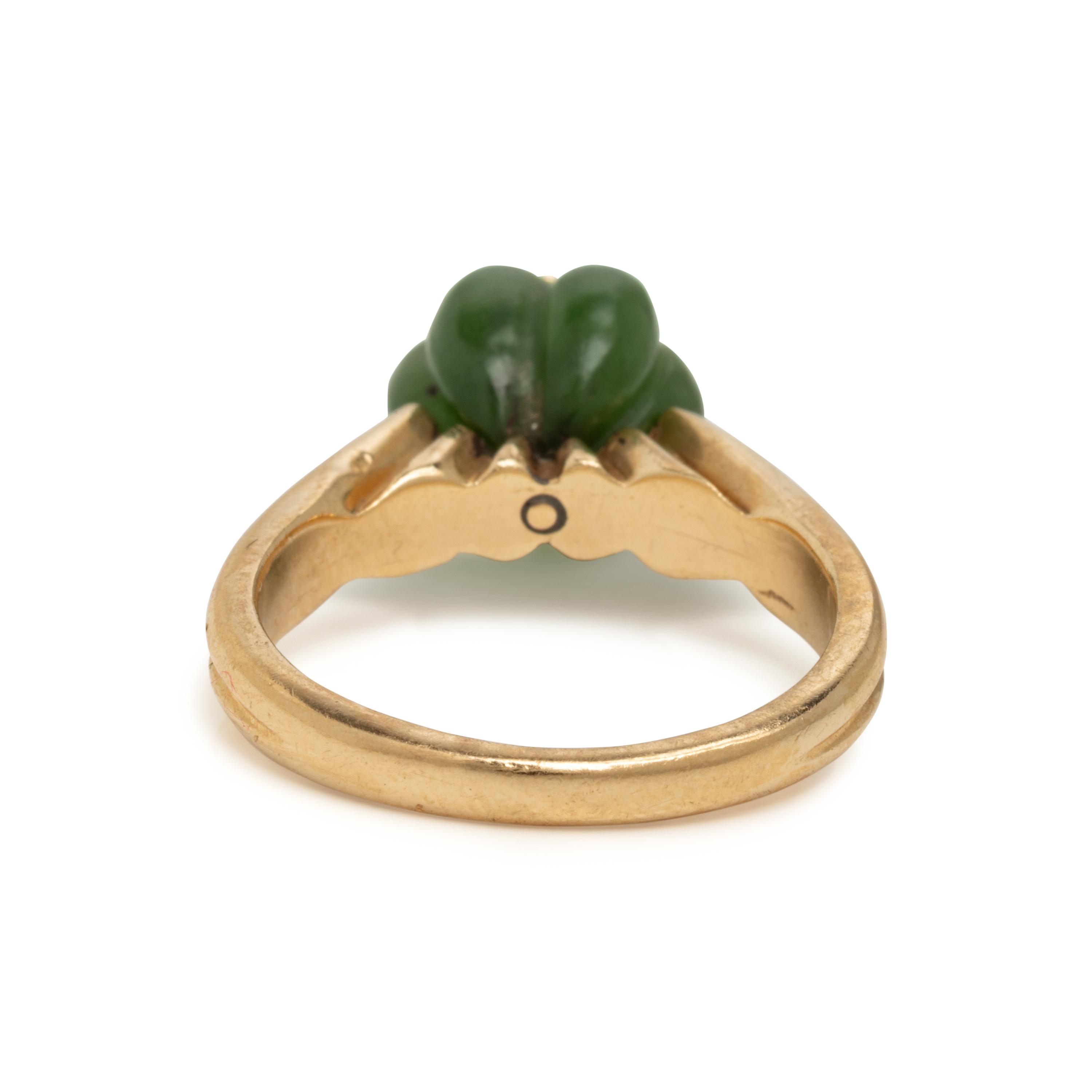 Collection of Carved Gemstone and Yellow Gold Stacking Rings