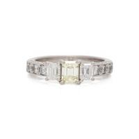 COLORED DIAMOND AND DIAMOND RING