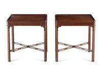 A Pair of English Mahogany Side Tables