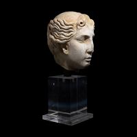 A Roman Marble Head of a Goddess