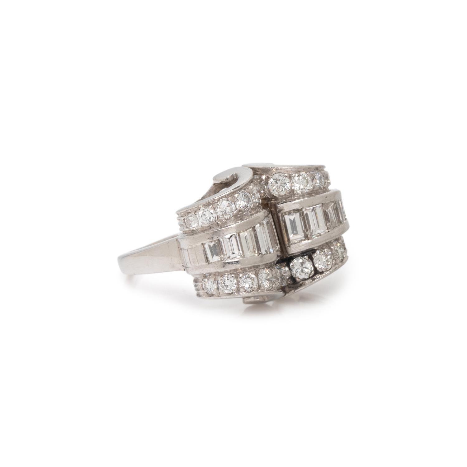DIAMOND AND PLATINUM RING