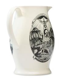 A Liverpool Creamware 'Washington in Glory, America in Tears' Pitcher