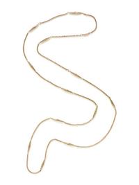 ANTIQUE, YELLOW GOLD LONG CHAIN NECKLACE