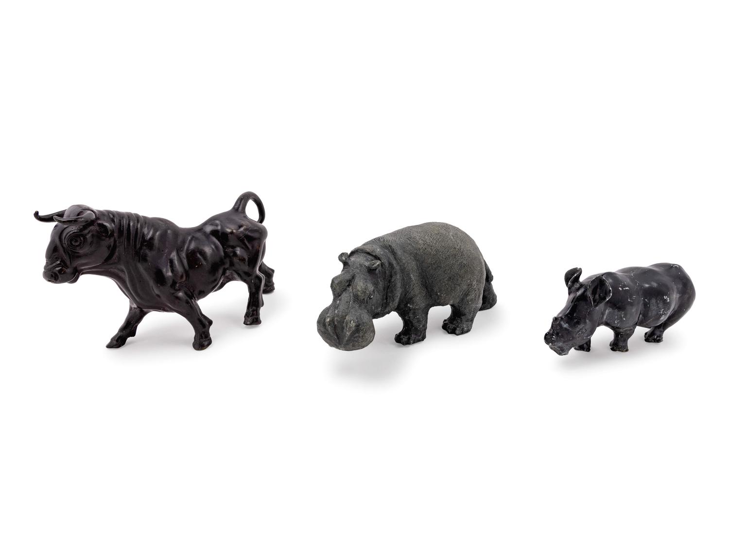 Three Cast Iron Animals