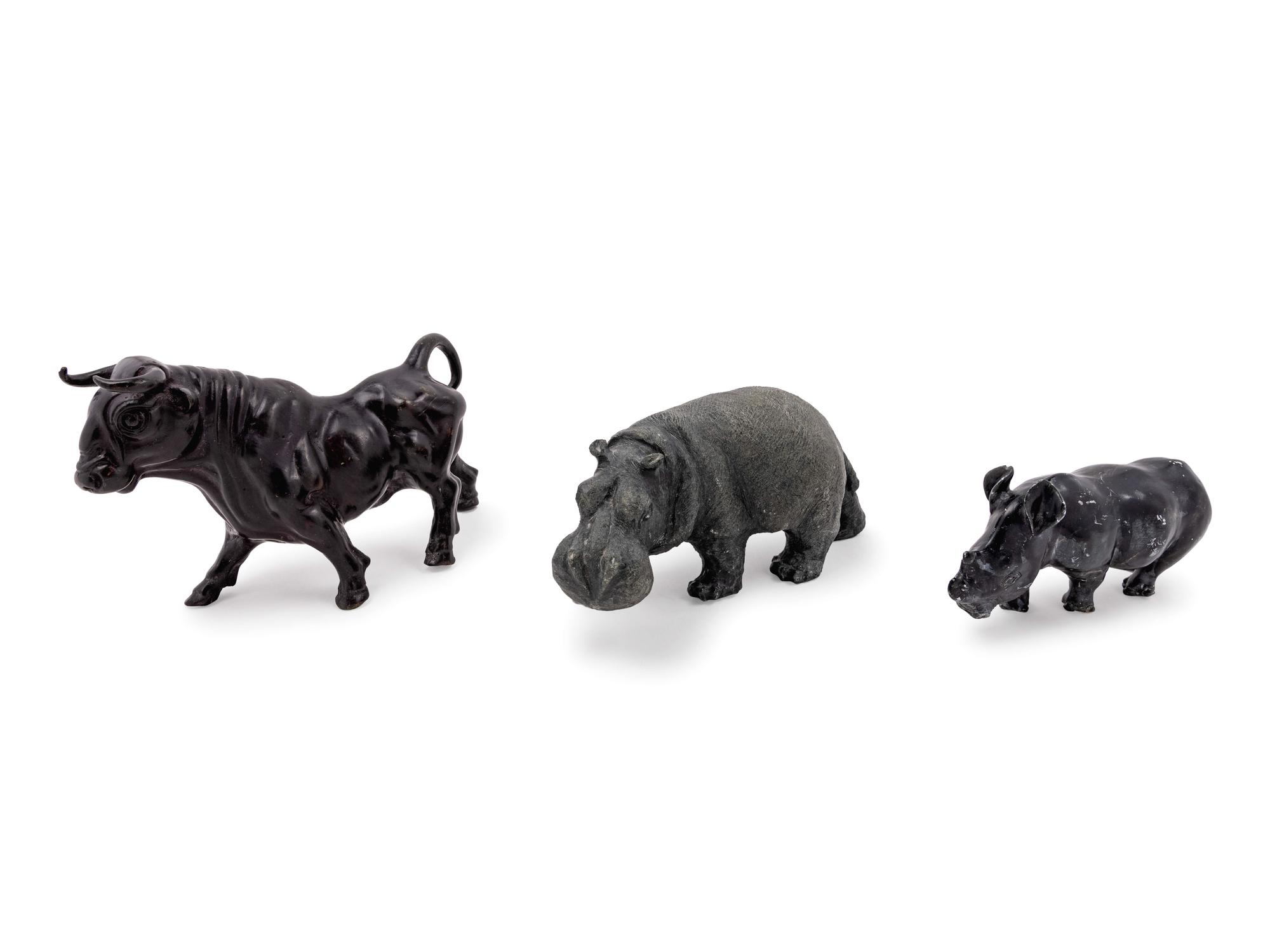 Three Cast Iron Animals