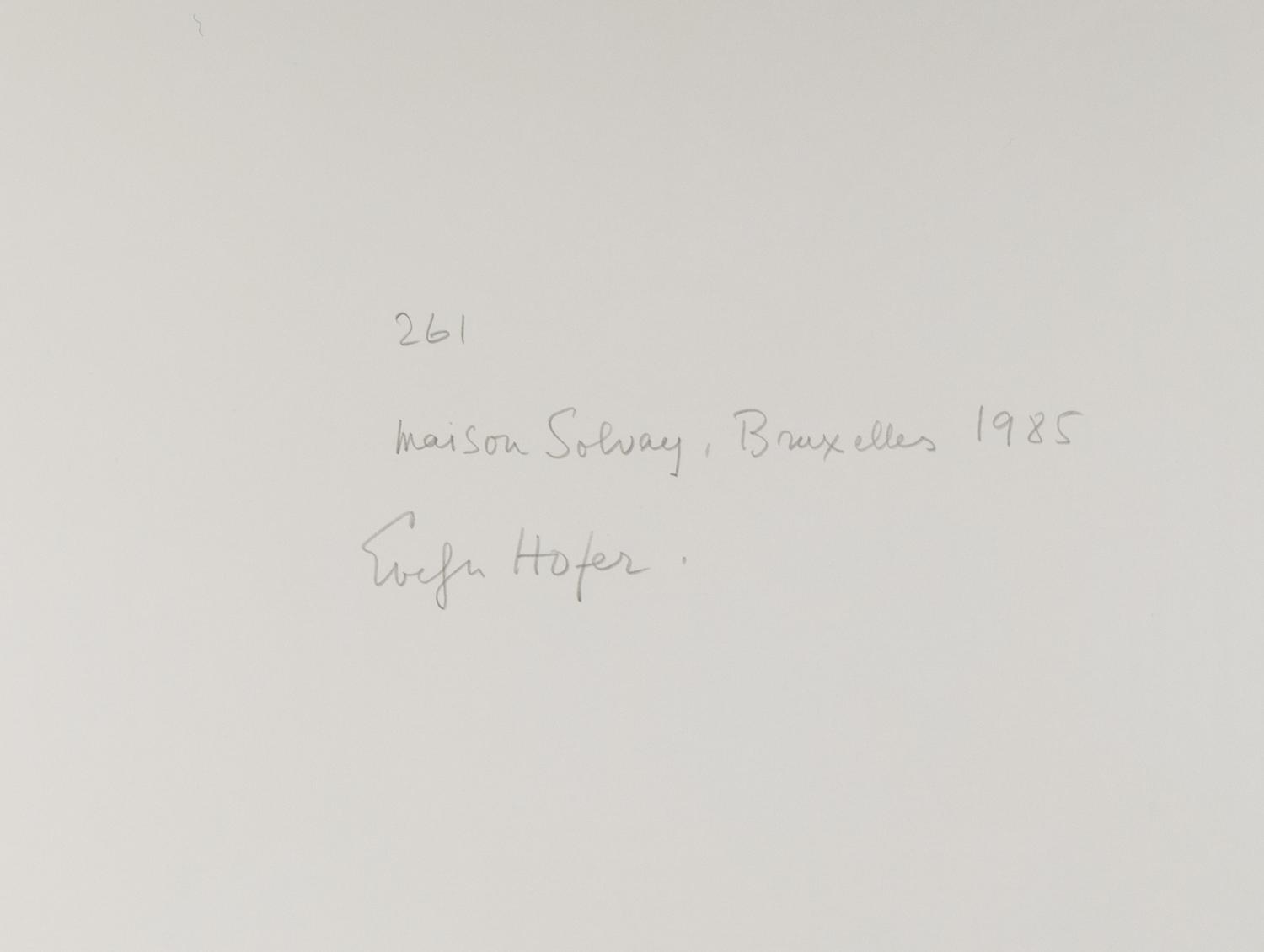 Evelyn Hofer (1922-2009) 260, Villa Stuck, Munich, 1984 ; and Maison Solvay Bruxelles, 1985