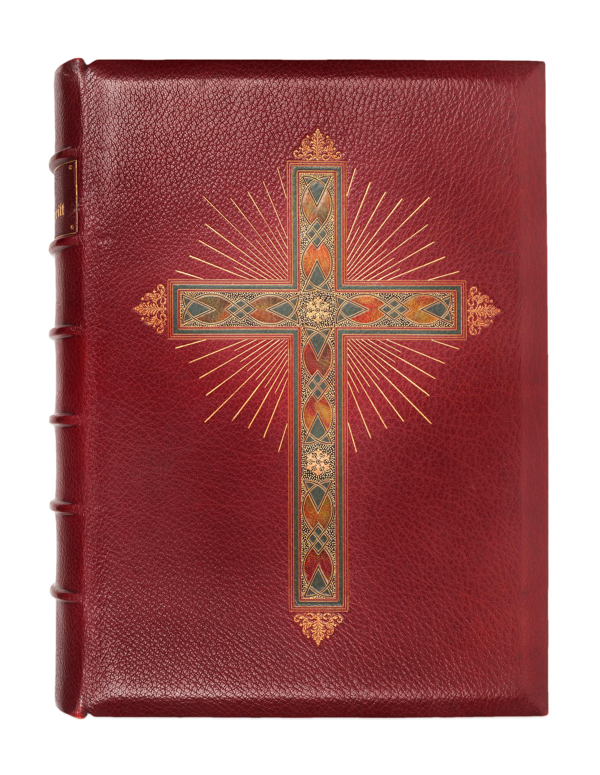 [MONASTERY HILL BINDING -- ZUFFANT, Joseph, binder]. [BIBLE, in German]. Die Heilige Schrift.... Stuttgart, [c.1890].
