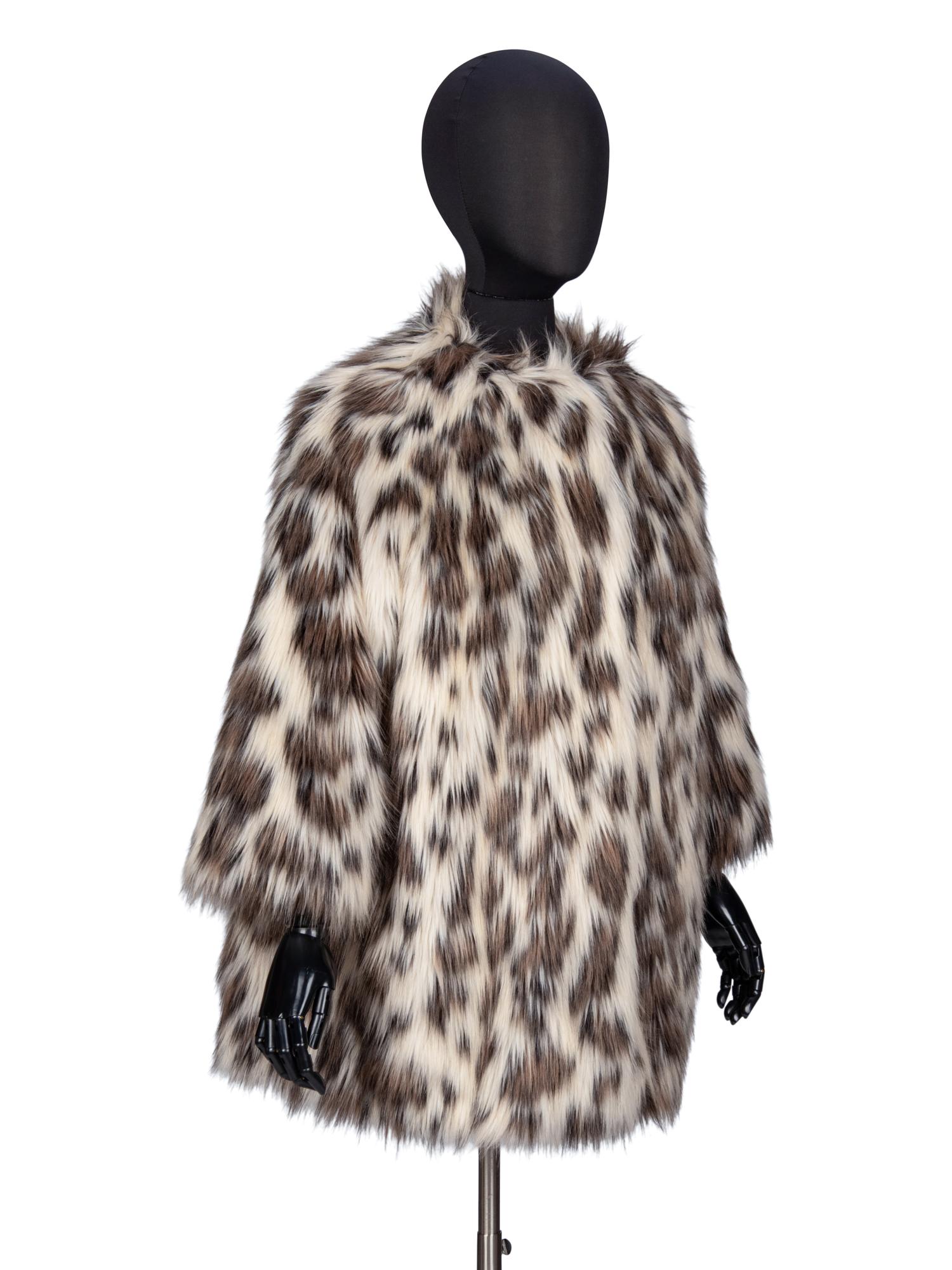 PRADA, SPOTTED FAUX FUR COAT