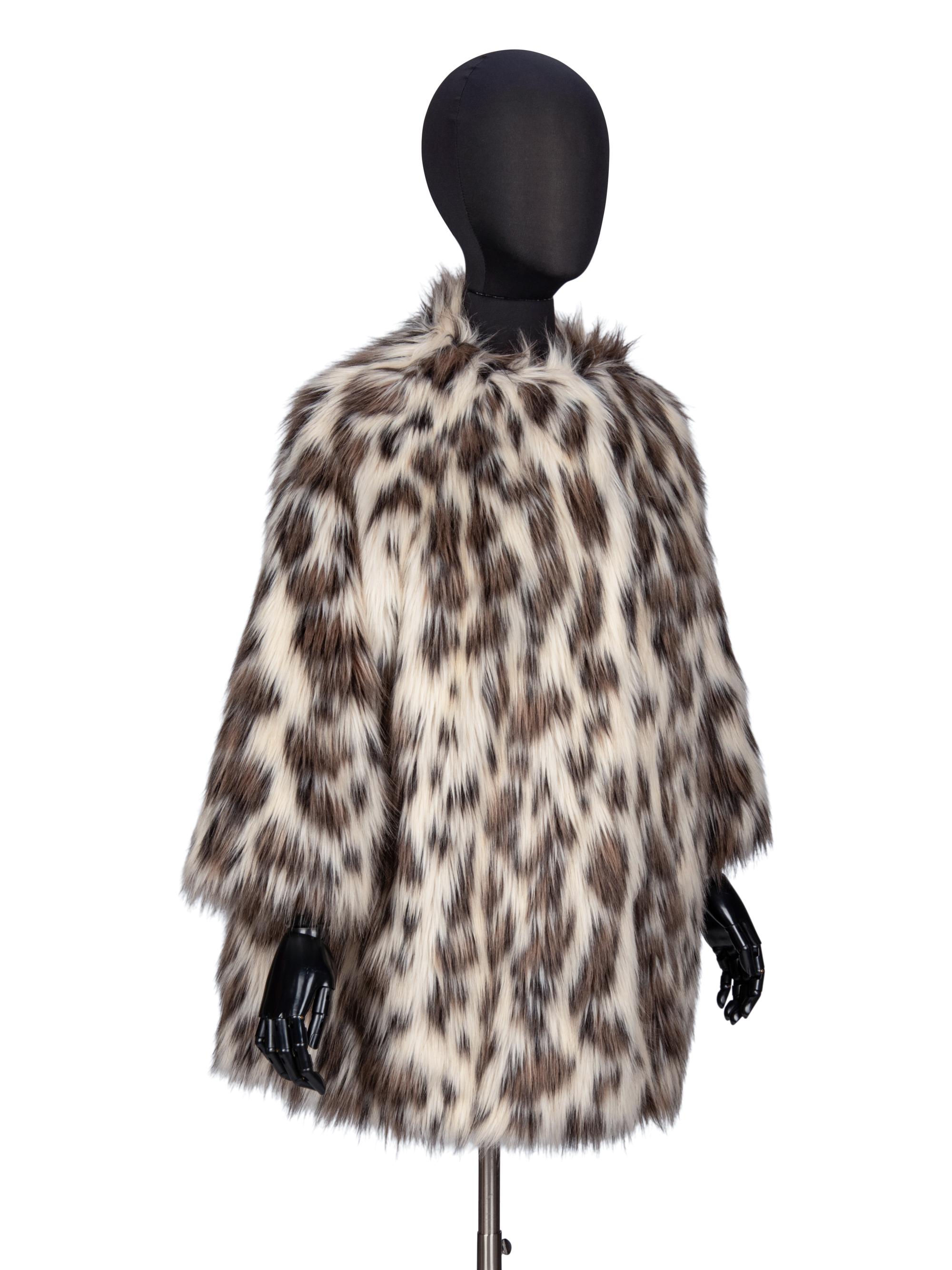 PRADA, SPOTTED FAUX FUR COAT