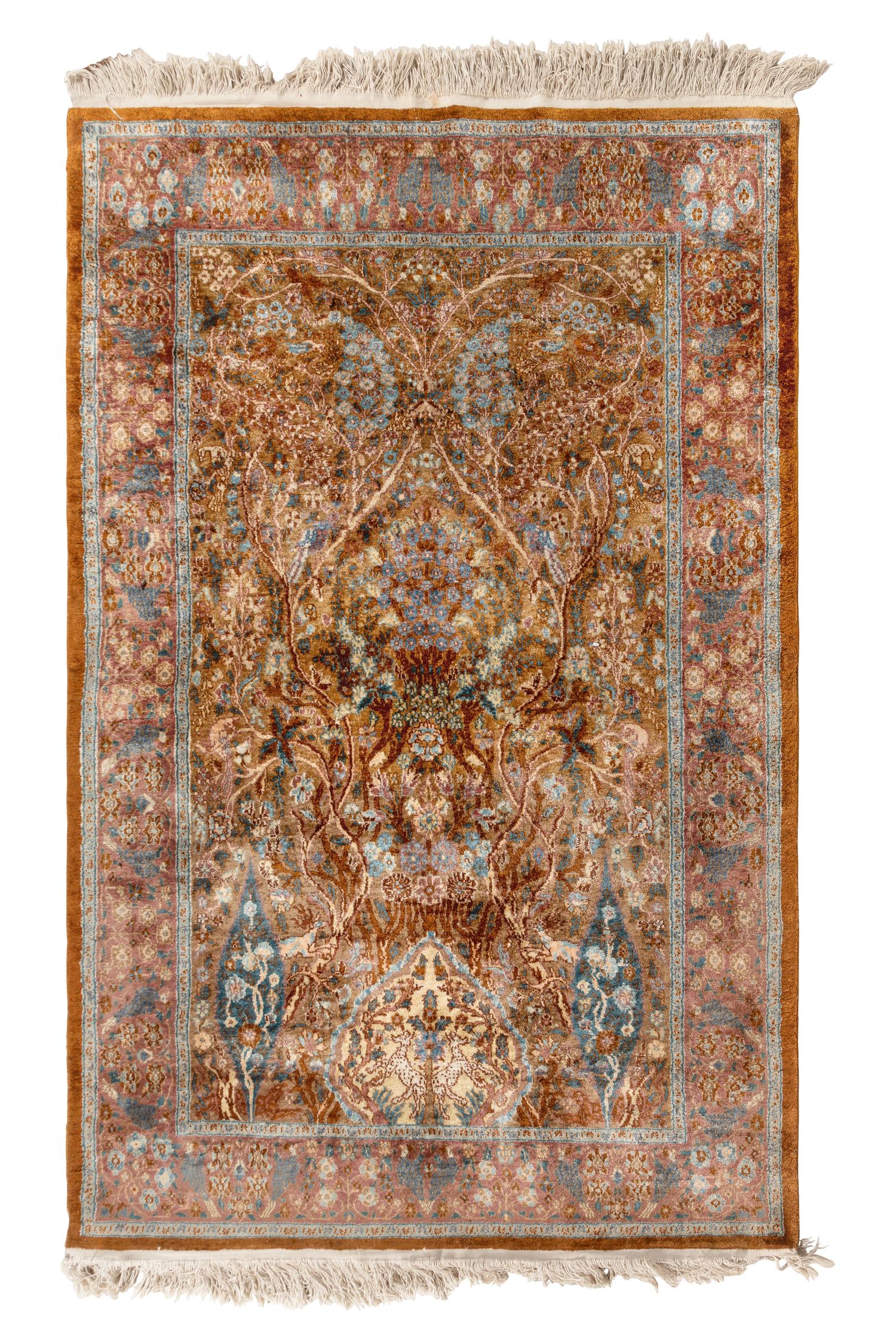 A Sarouk Silk Rug