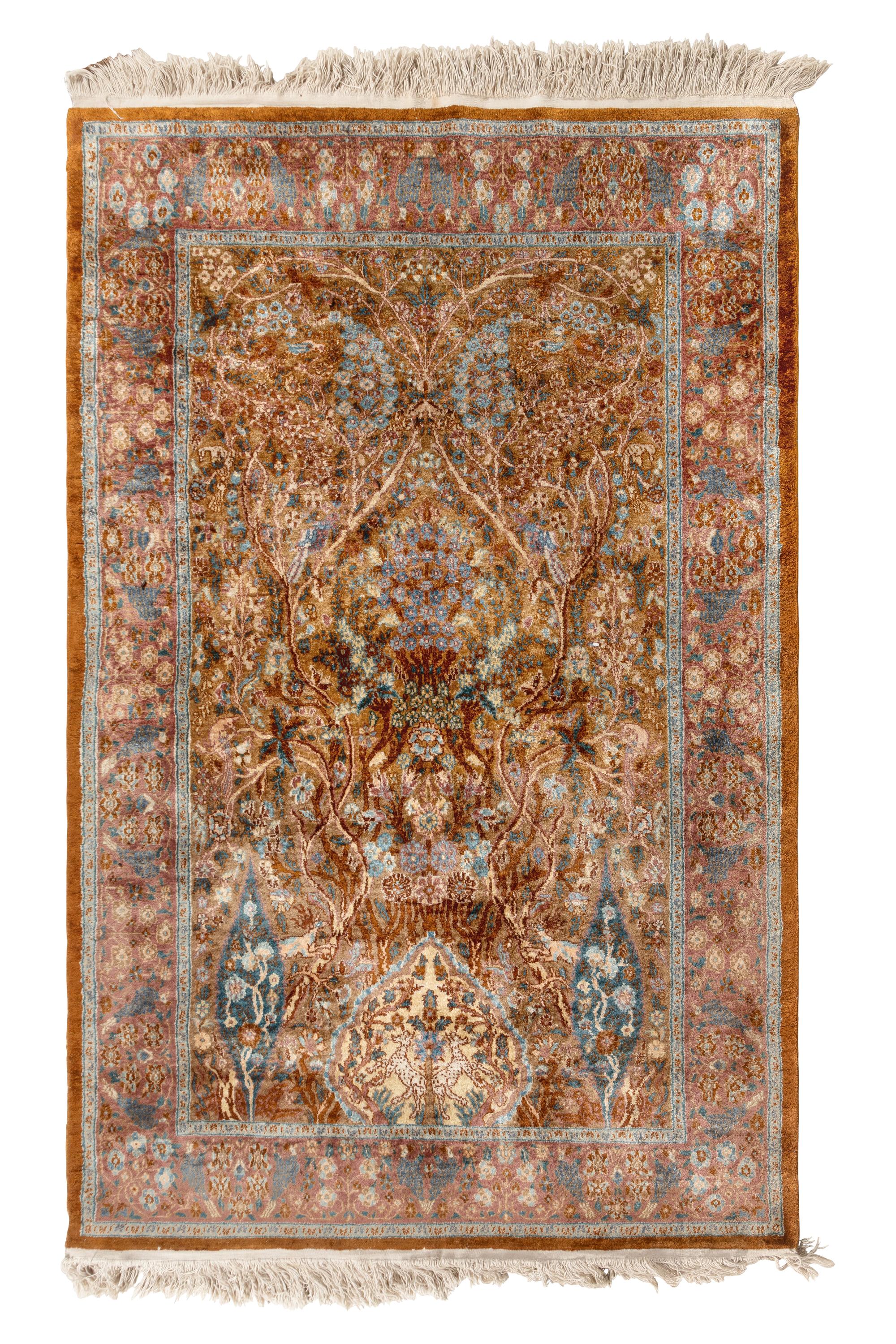 A Sarouk Silk Rug