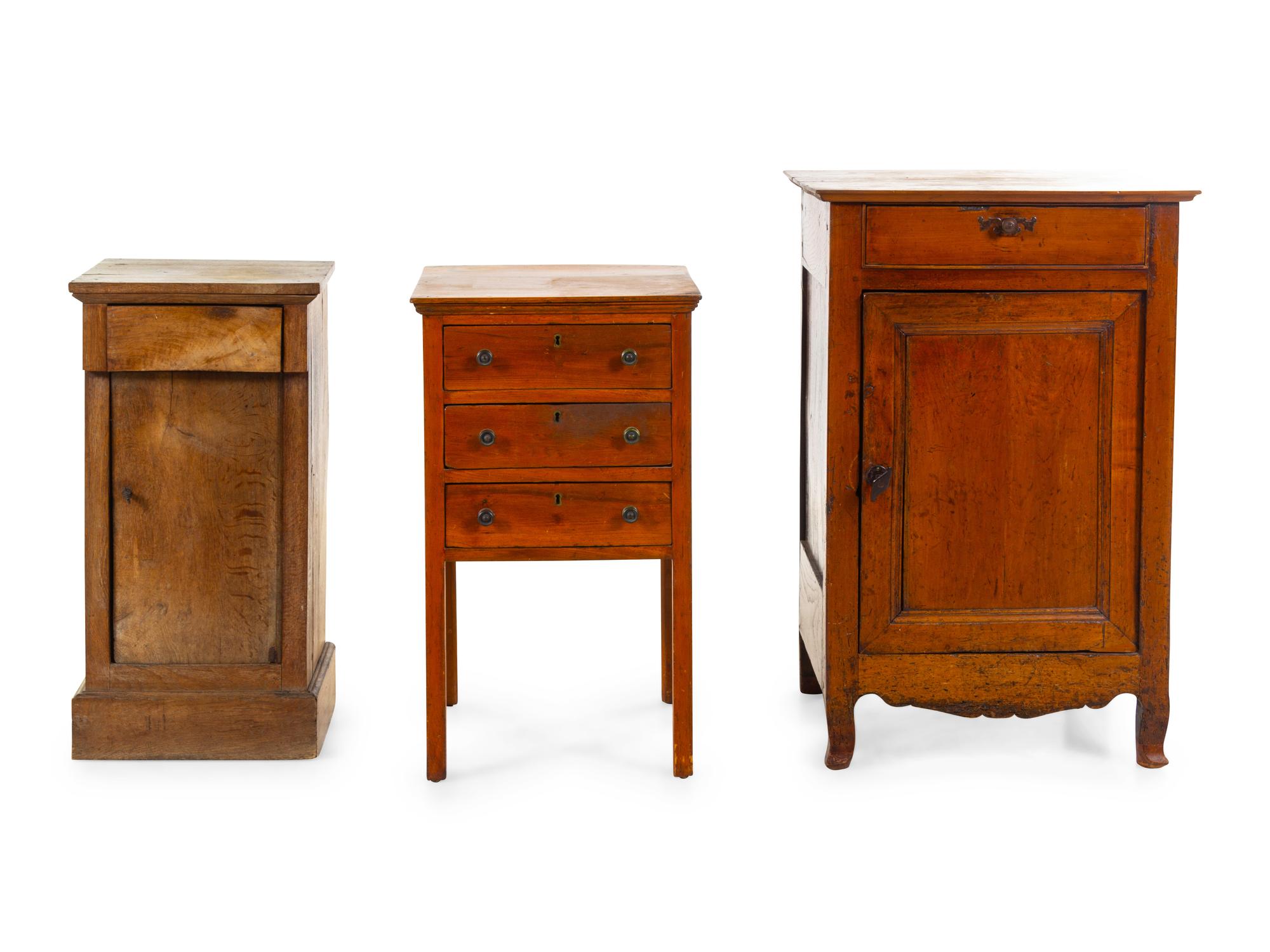 Three American Pine Side Cabinets
