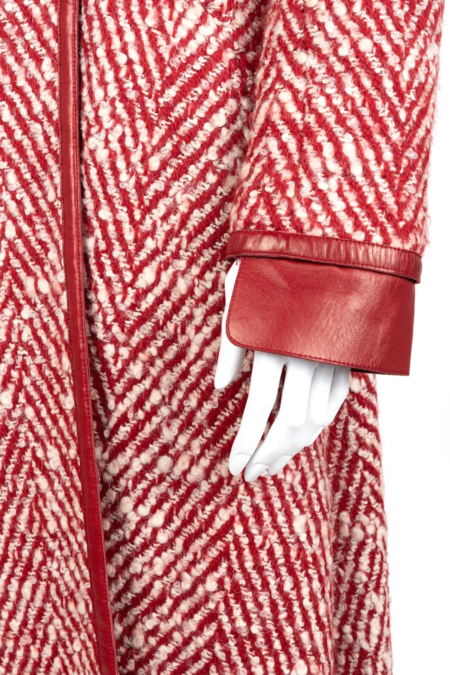 Chanel Wool Herringbone Long Coat and Skirt, Fall 2000