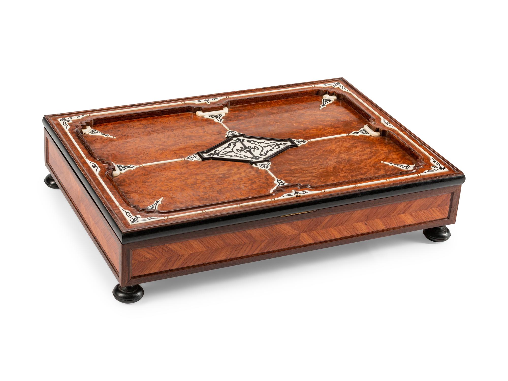 A French Inlaid Burlwood Traveling Desk — 19TH CENTURY