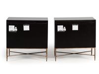 A Pair of Bernhardt Mother of Pearl Veneered Side Tables