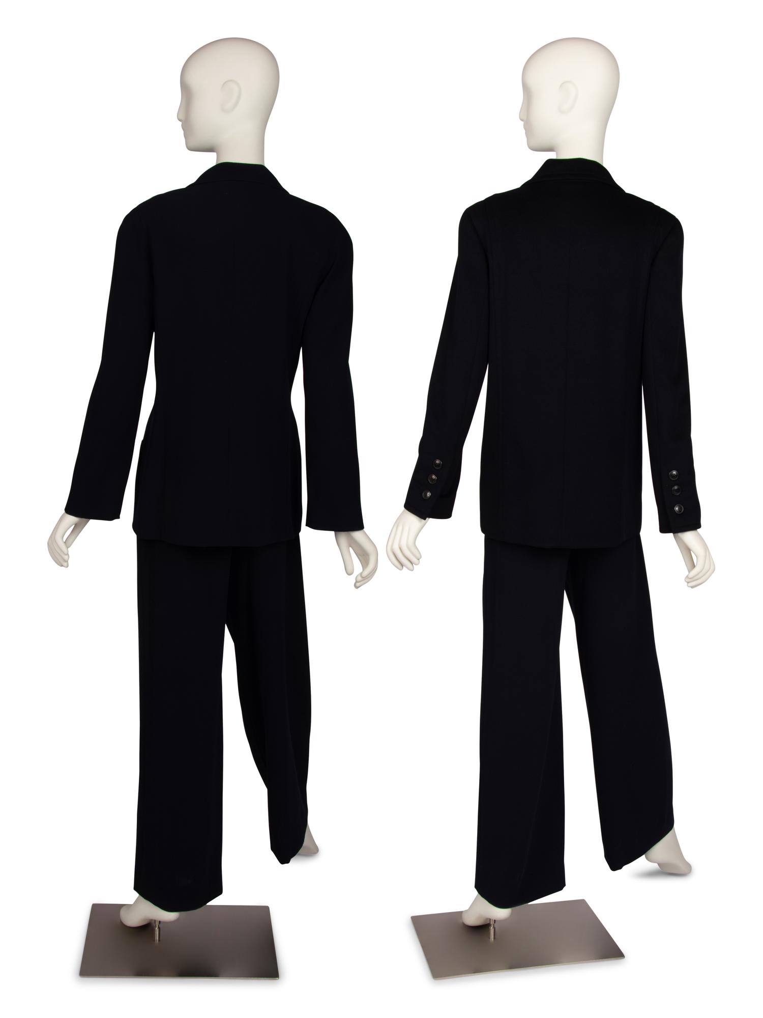 Chanel Navy Three-Piece Ensemble and Pea Coat, 1998-1999