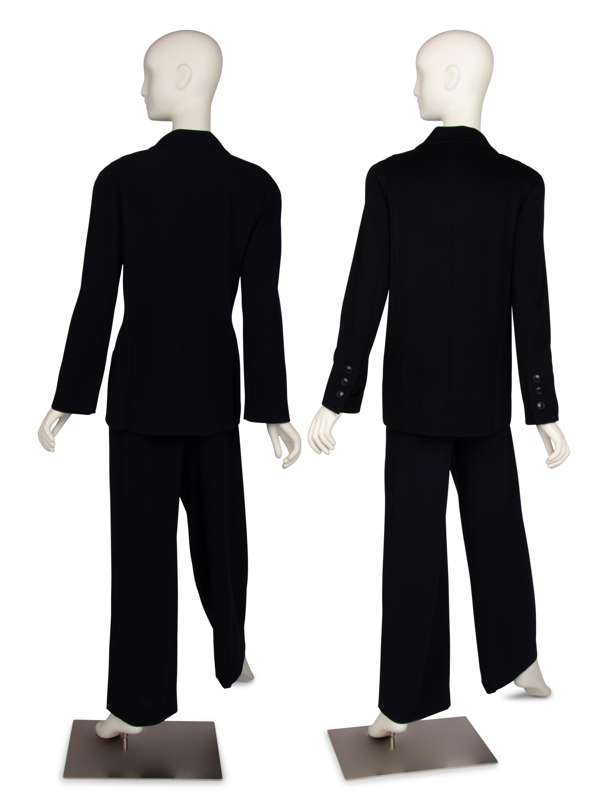Chanel Navy Three-Piece Ensemble and Pea Coat, 1998-1999