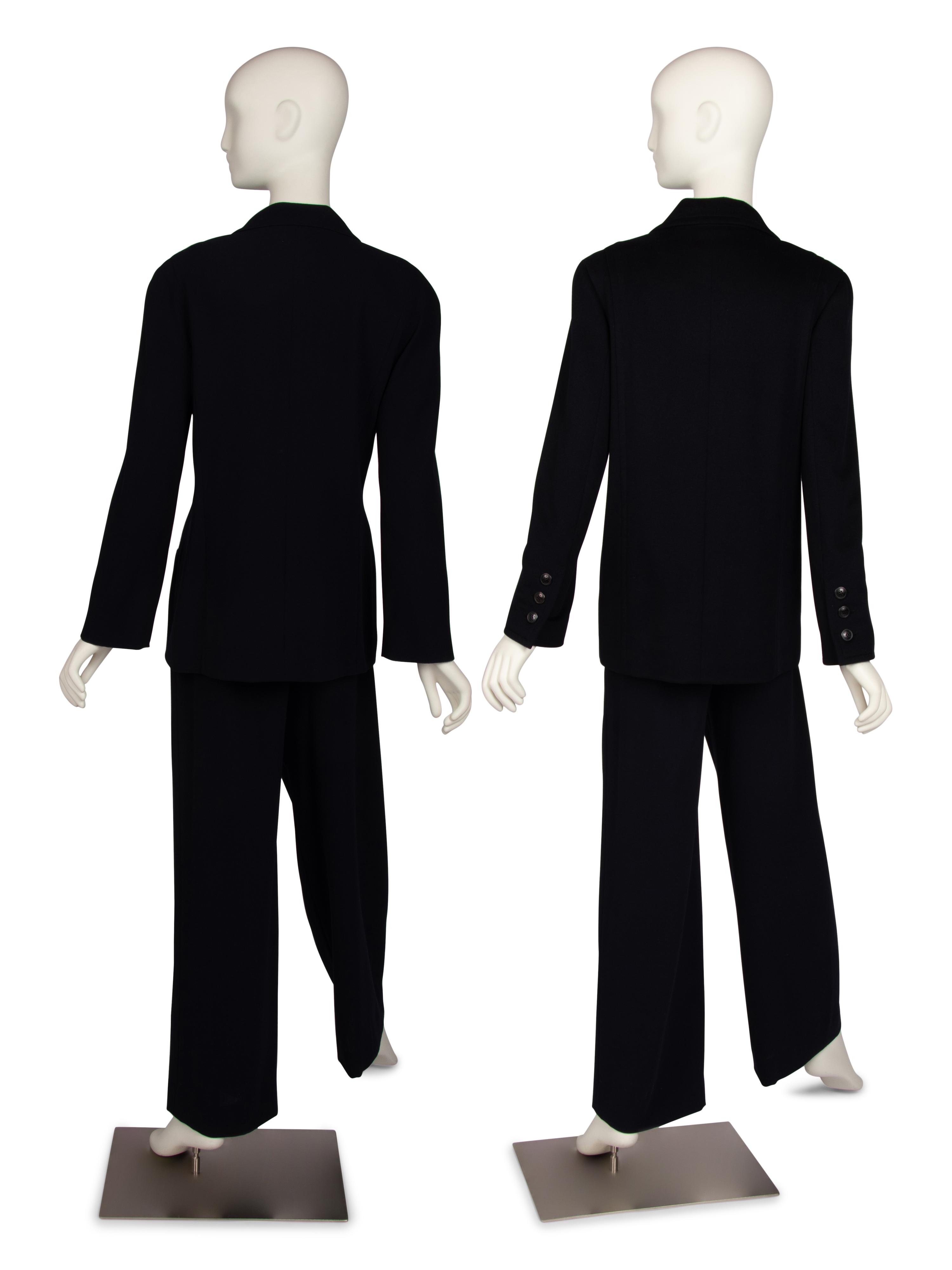 Chanel Navy Three-Piece Ensemble and Pea Coat, 1998-1999