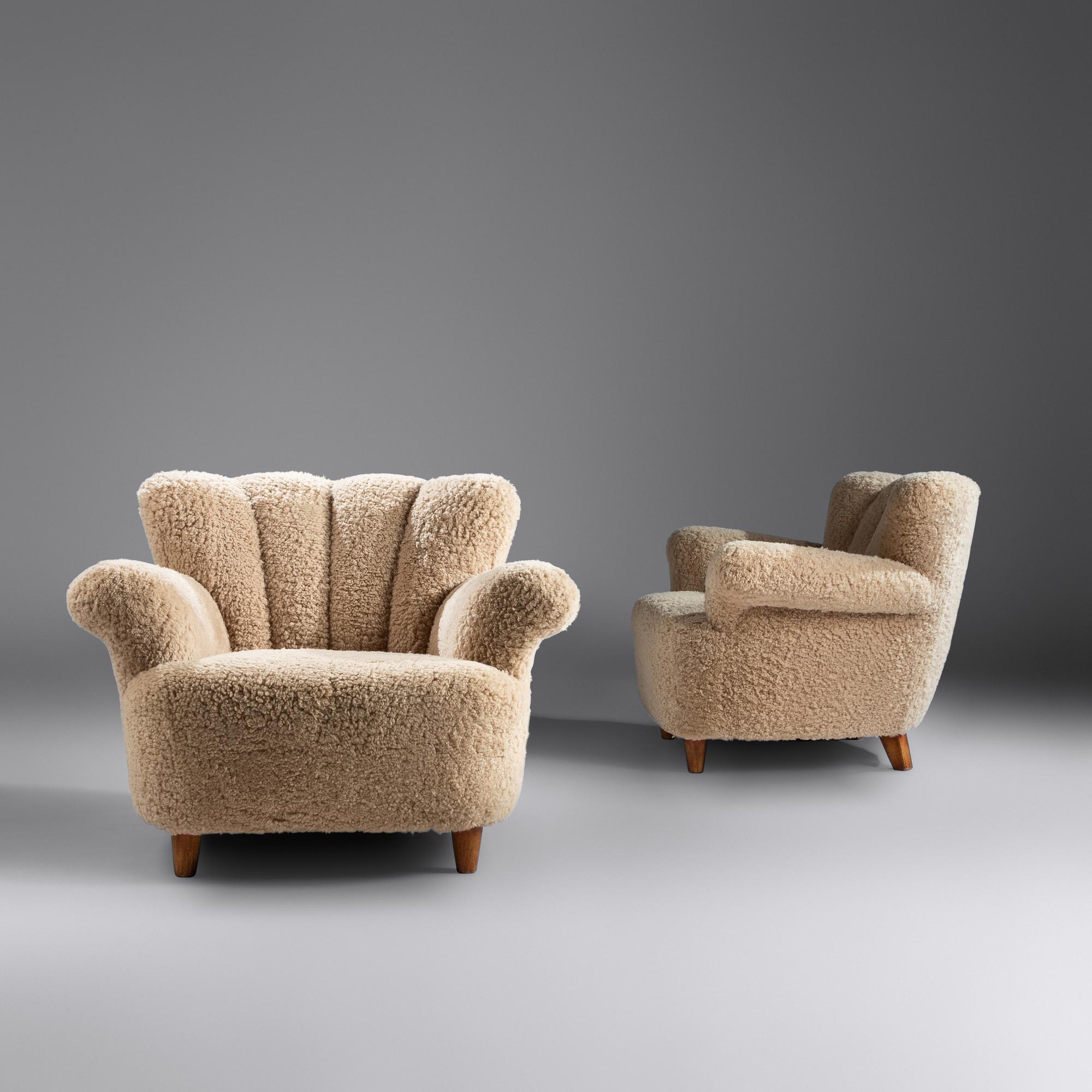 Pair of Lounge Chairs, c. 1940
