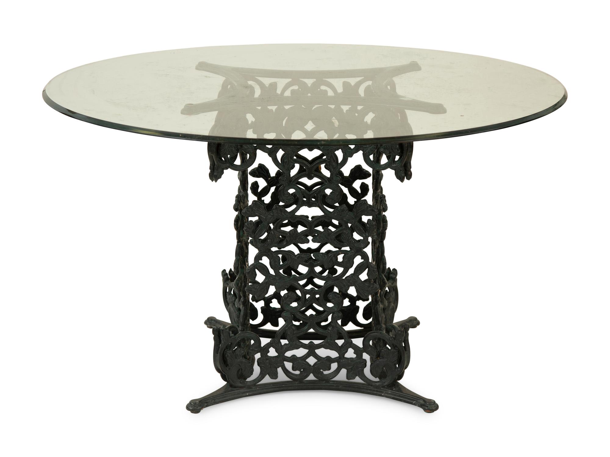 A Large Group of Painted Aluminum Garden Furniture — 20th Century