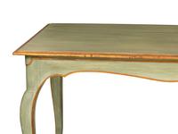 A Green Painted and Parcel-Gilt Long Console Table