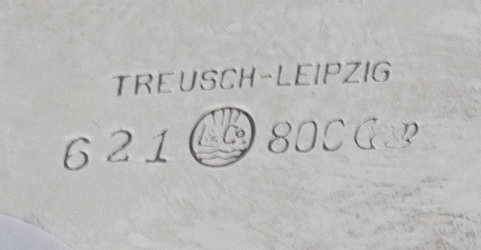 A German Silver Vase, Maker's Mark L&Co., 1920, retailed by Ernst Treusch, Leipzig, of baluster form, having a spot-hammered finish and