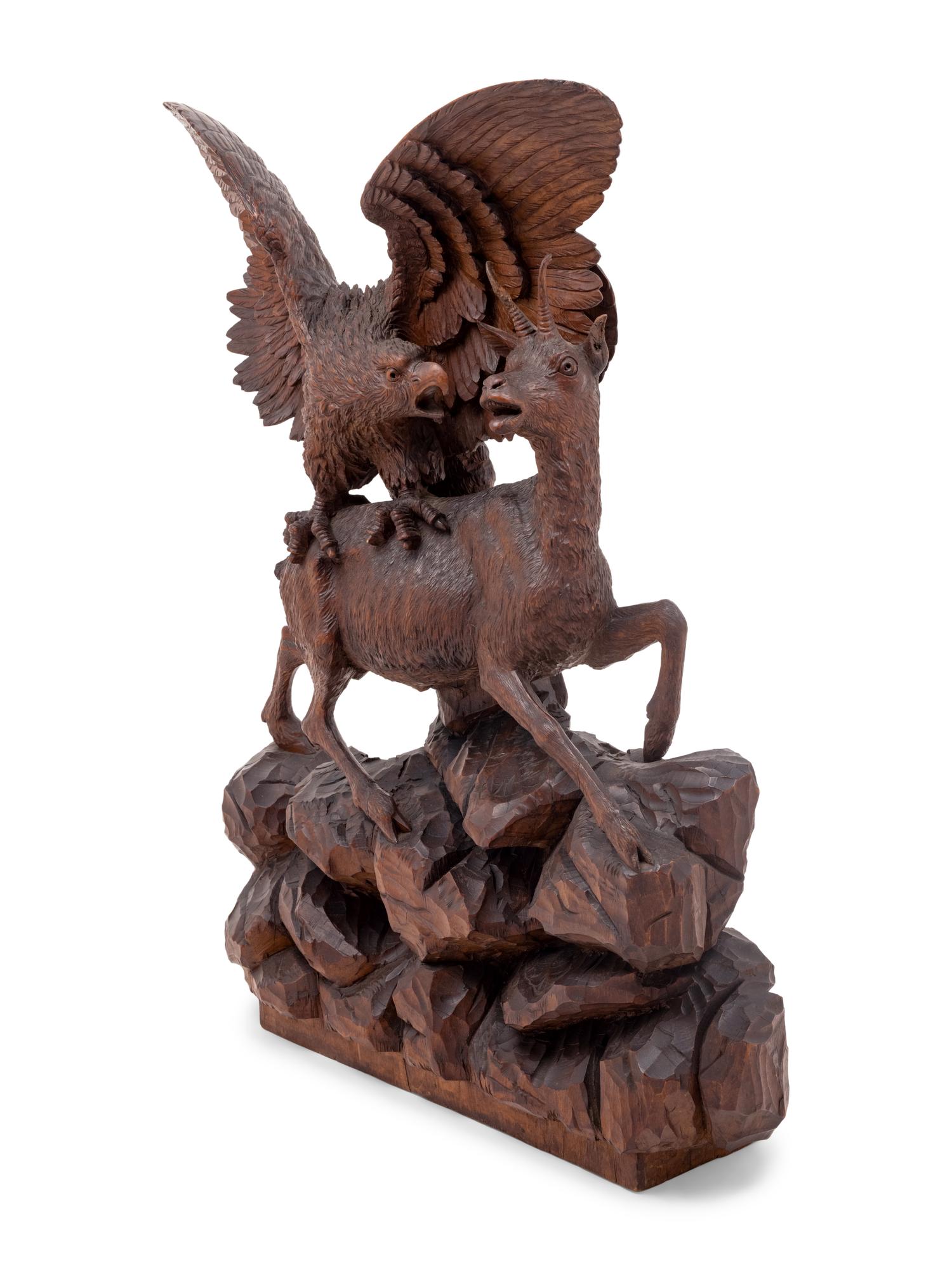 A Black Forest Carved Figural Group Attributed to Johann Georg Schwanthaler (German, 1740-1810)