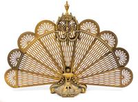 A Victorian Fan Form Fire Screen Height 27 inches. — 19TH CENTURY