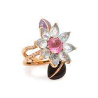 Multigem Flower Ring