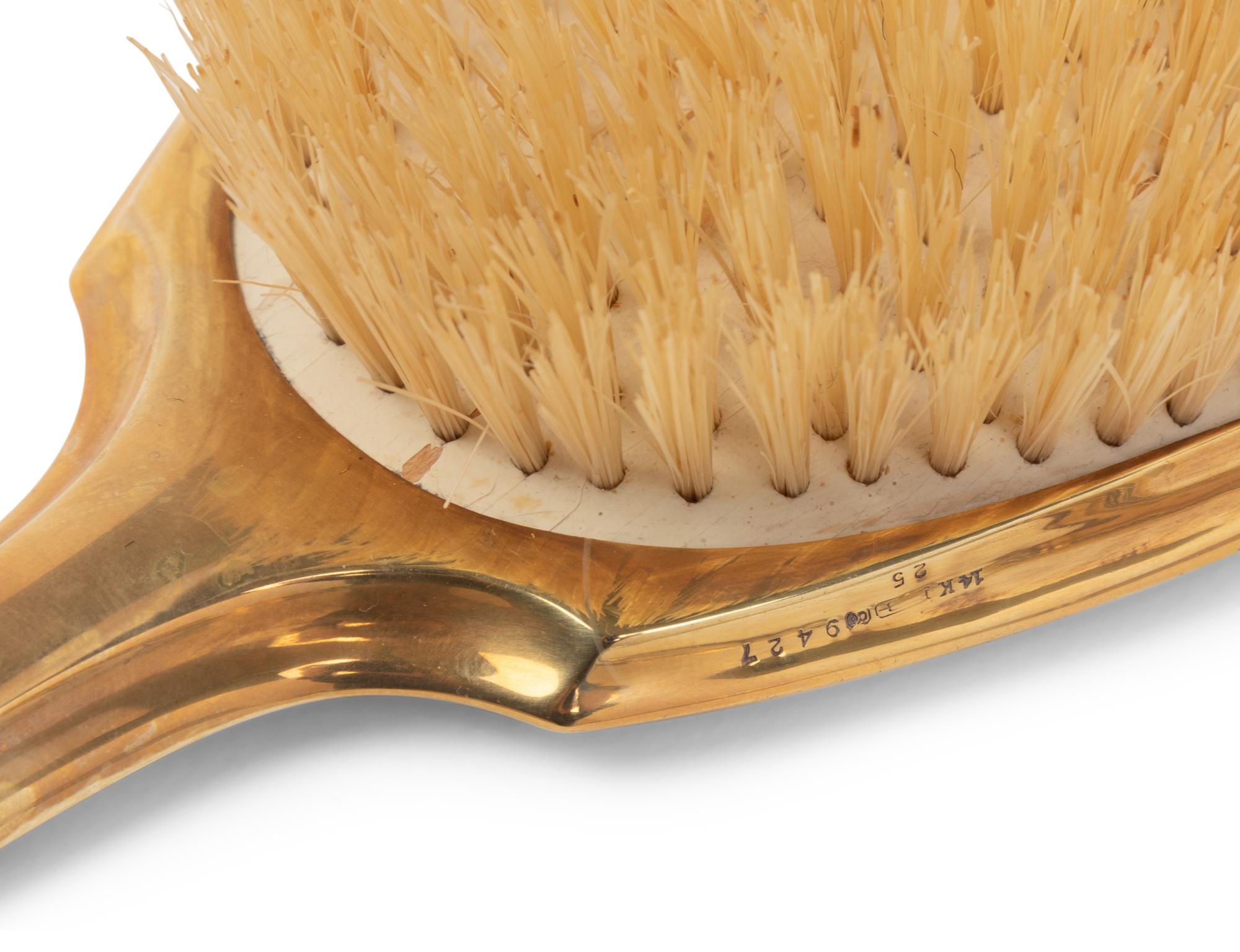 An American 14K Gold Mounted Dresser Set