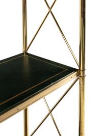A Brass and Leather "Porter" Étagère