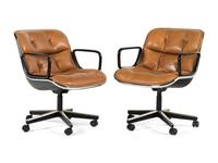 A Pair of Charles Pollock Executive Chairs