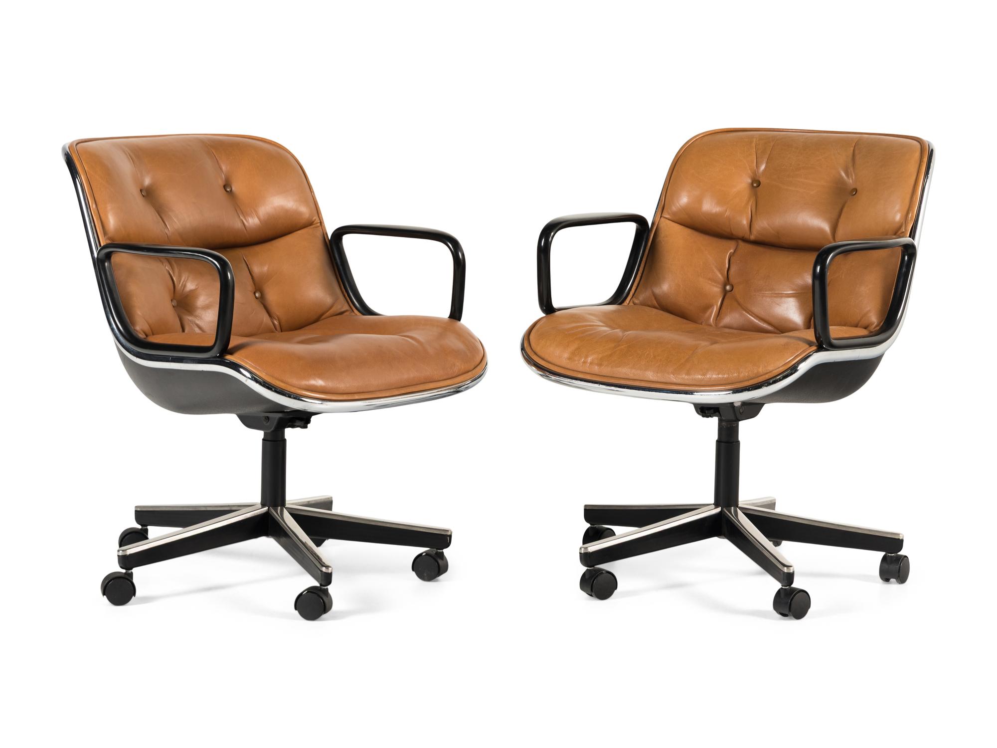 A Pair of Charles Pollock Executive Chairs