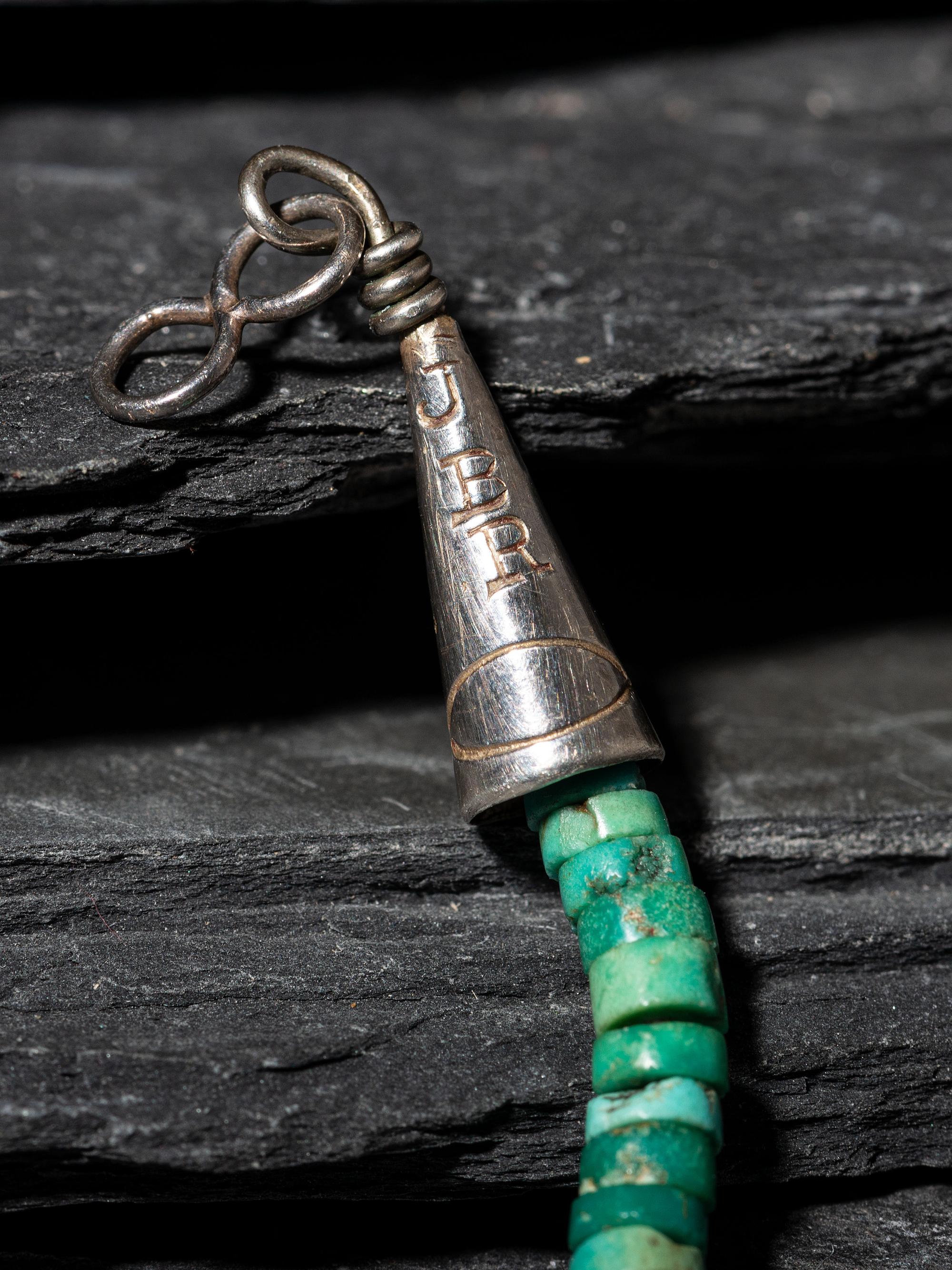 Single-strand Natural Smokey Valley Turquoise Nugget Necklace