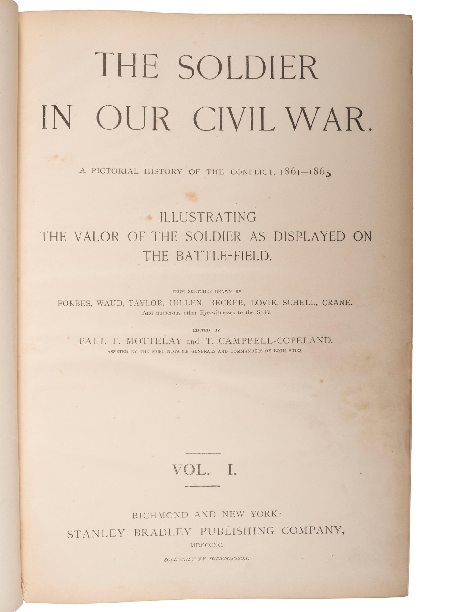 [CIVIL WAR - ART]. A group of assorted Harper's and Frank Leslie pictorial history volumes, comprising: