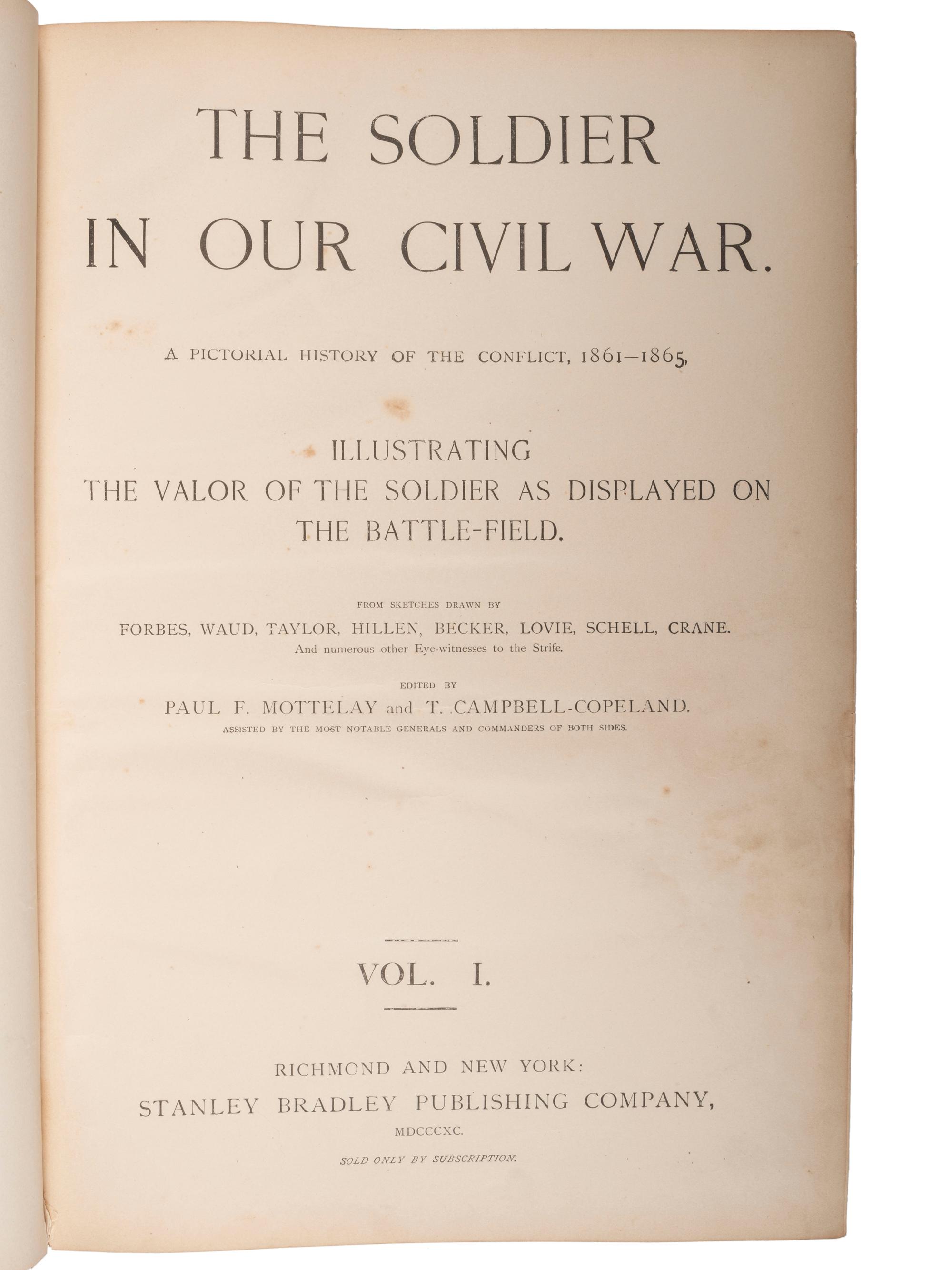 [CIVIL WAR - ART]. A group of assorted Harper's and Frank Leslie pictorial history volumes, comprising:
