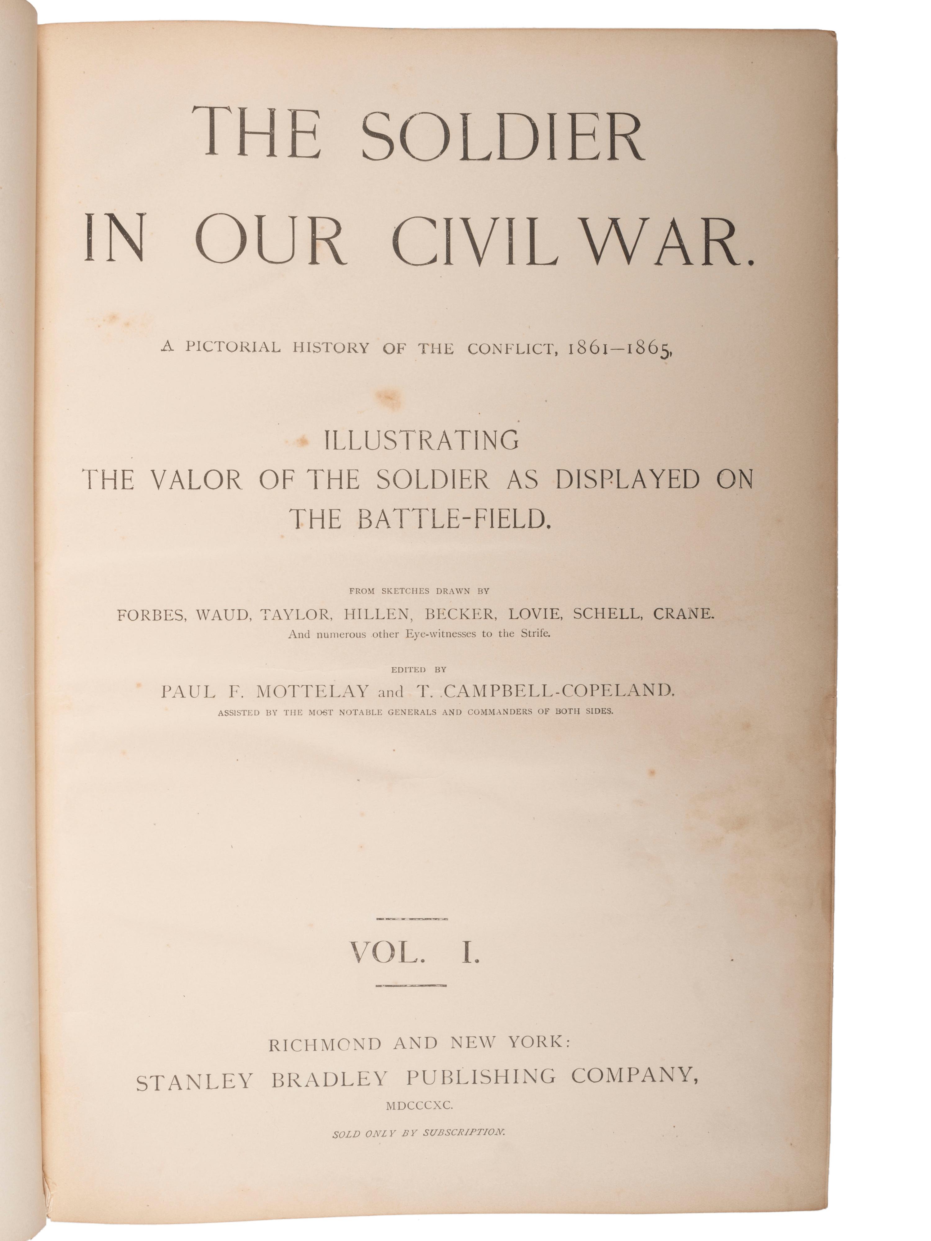 [CIVIL WAR - ART]. A group of assorted Harper's and Frank Leslie pictorial history volumes, comprising: