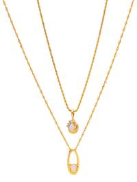 A Collection of Yellow Gold and Opal Pendant/Necklaces,