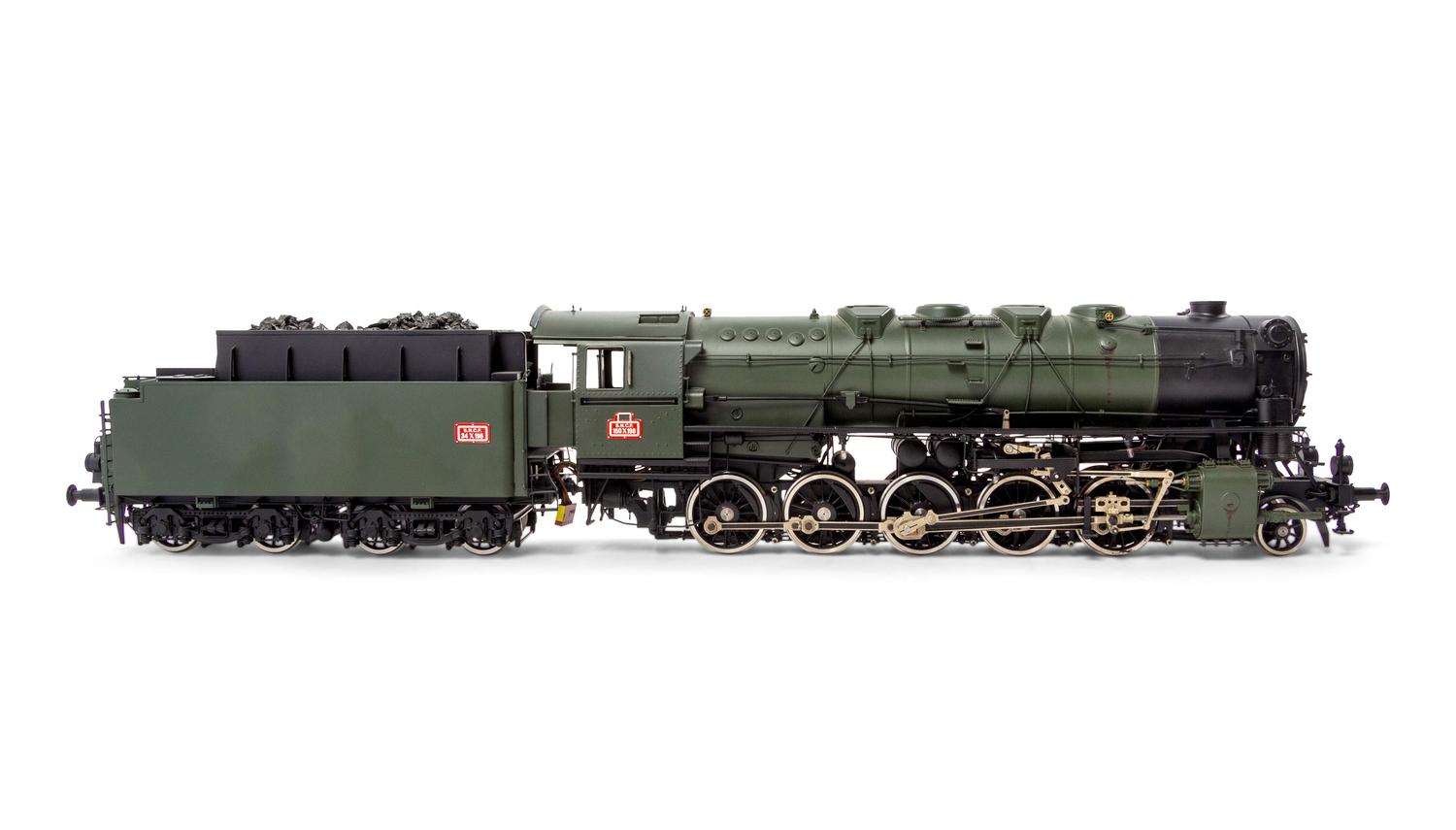 A Fulgurex Polychrome 1-Gauge S.N.C.F. 2-10-0 Locomotive and Tender