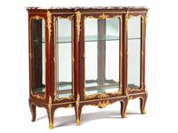 A Louis XV Style Gilt Bronze Mounted Vitrine Cabinet
