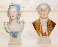 Two German Porcelain Busts. Height 4 7/8 inches.
