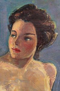 Untitled (Draped Nude in Front of Mirror)