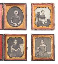 [EARLY PHOTOGRAPHY]. 26 sixth plate daguerreotypes of girls and young ladies.
