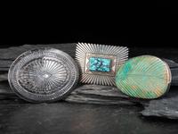Navajo and Kewa Sterling Silver Belt Buckles