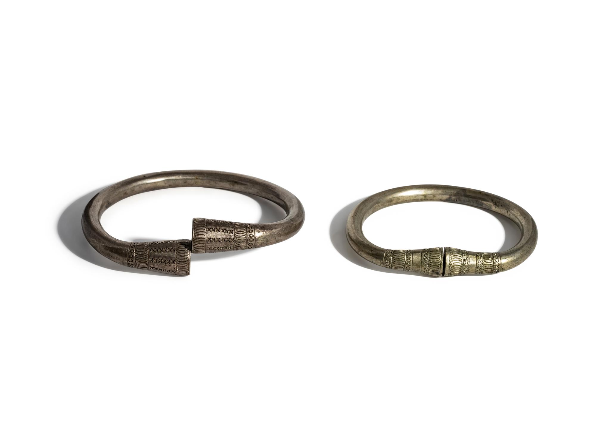A Pair of Byzantine Silver Bracelets